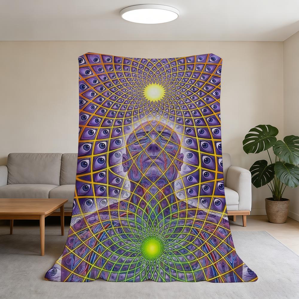 

Blanket Super Alex Grey Warm Comfortable Plush Throw Blanket Child Home Psychedelic Sofa Bedroom Trippy Gift 75x90cm