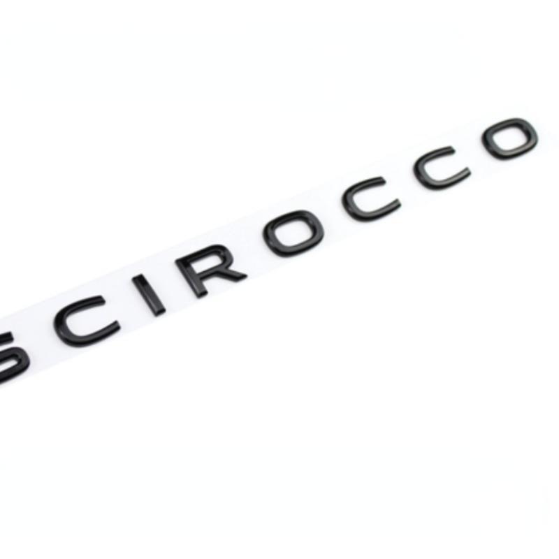 3D ABS Písmena Znak pro SCIROCCO Styling Auta Kufr Model Auta Nápis Samolepka Chrom Lesklá Černá Příslušenství