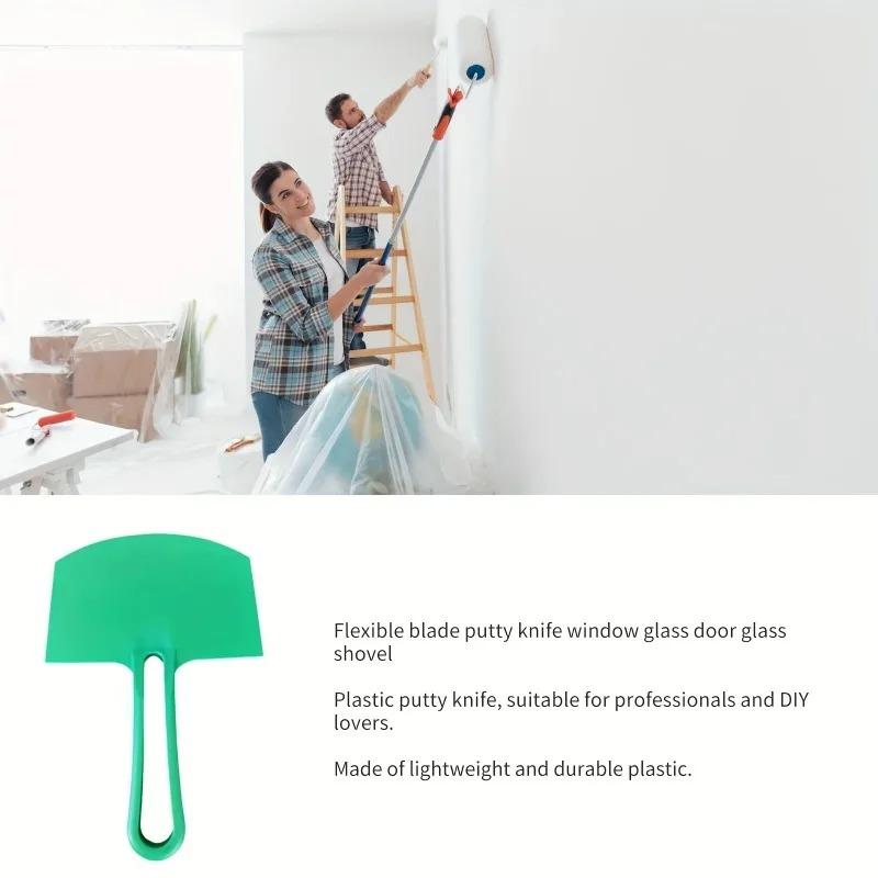 Curved Plastic Putty Knife Plastering Knife Plaster Putty Holder Plasterboard Glass Window Paint Repair Flexible Tool Ing