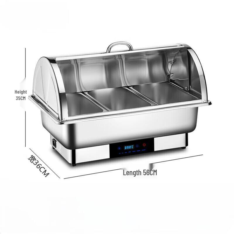 ZISIZ Electric Stainless Steel Buffet Food Warmer