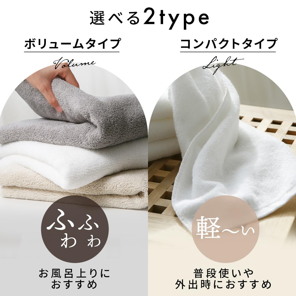 Iris Plaza Face Set Light Microfiber Fabric Fast Polyester and Cotton Towels, 5-Piece (Compact Type), Gray, (Polyester), 34x80cm, Thin, Fluffy,