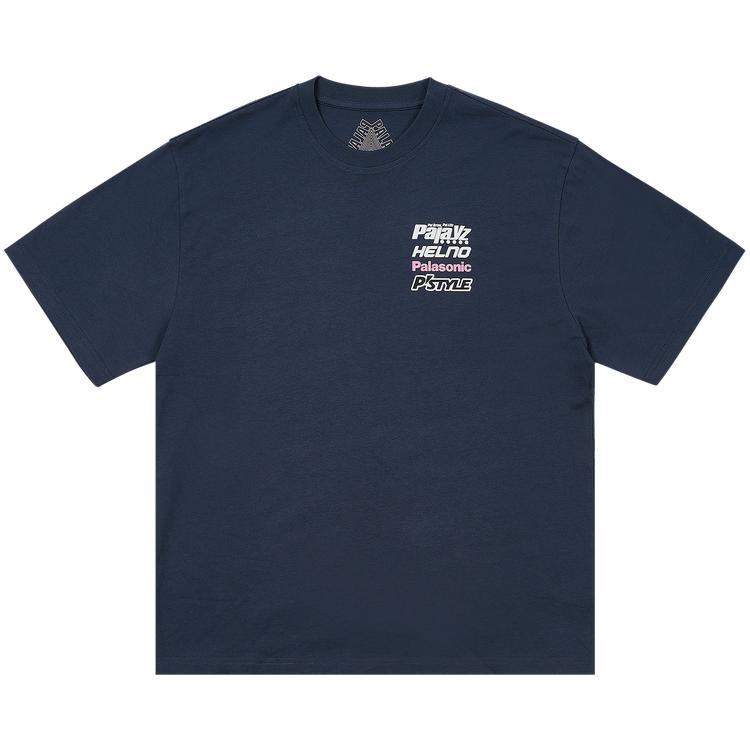 

Palace Racey T-Shirt Navy Unisex Tops Blue P28TS097