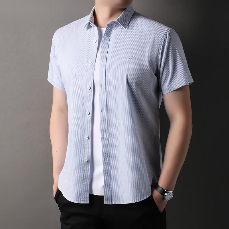 

IMAGINEX Men s Business Casual Cotton Blend Short-Sleeve Shirt IM26C091 M