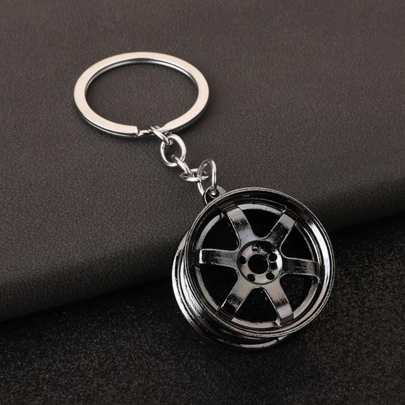 Portable Keychain Wheel Shape Key Ornament Suitable for Trendsetters and Anyone Seeking a Distinctive Style Statement