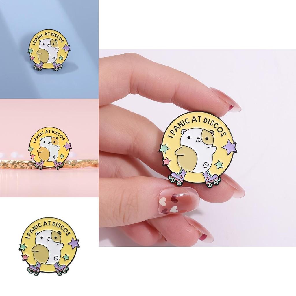 Cute Animal Shape Cartoon Letter Brooch Unique Alloy Badge For Men And Women