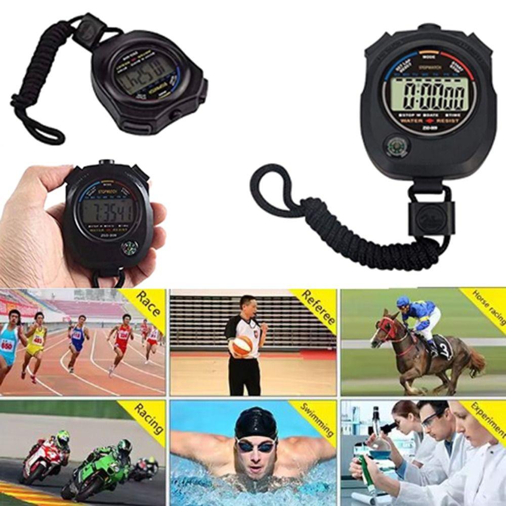 Large Display Sport Stopwatch LCD Chronograph Timer Electronic Digital Stopwatch  Track Field