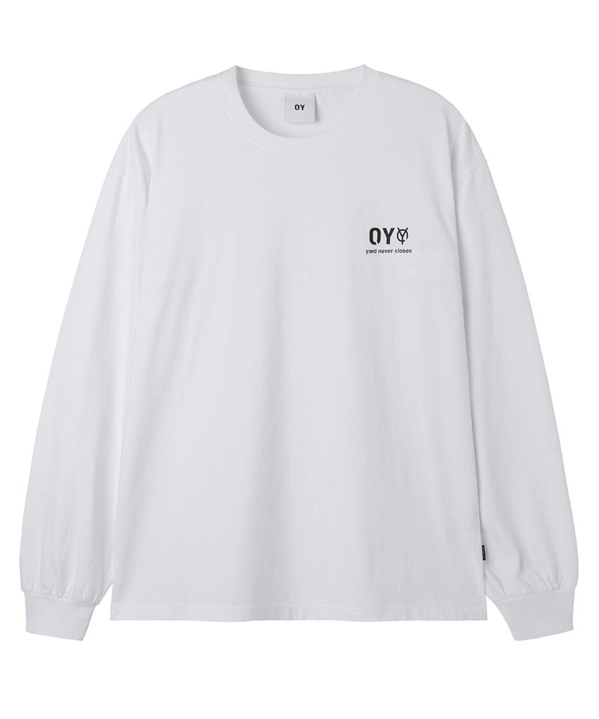 Opeunyadeu(Owai) Back Zipper Logo L/S Tee - White