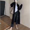 Autumn and winter new design stand-up neck knitted cardigan women's fashion long zipper sweater jacket