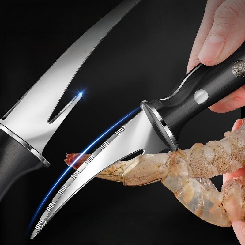 German Stainless Steel Shrimp Wire Cutter Kitchen Tools Light Luxury Black Color Wood Kitchen Accessories Novelty Gadgets Dining