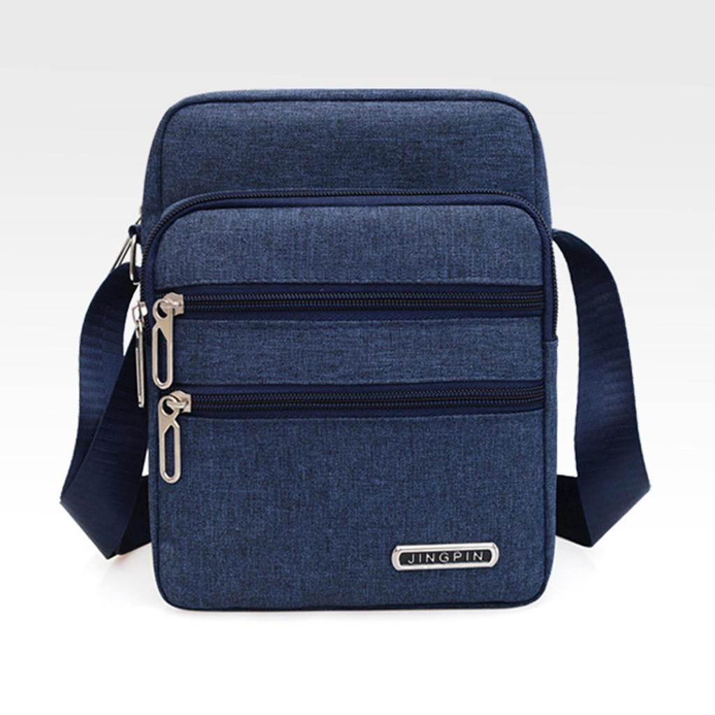 Bolso de hombro para hombre, de negocios, de ocio, de gran capacidad, portátil, con cremallera, multicapa, impermeable, de verano, bolsos cruzados para hombre