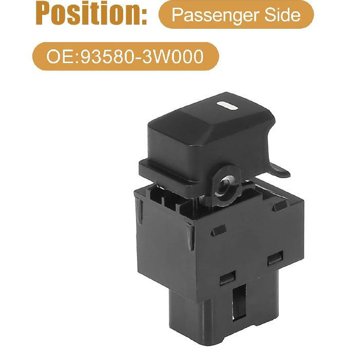 Unifizz Power Window Switch Passenger Right, Rear Left/Right Side Door Window Button 93580-3W000 Replacement for Kia Sportage 2011-2012 2015-2016