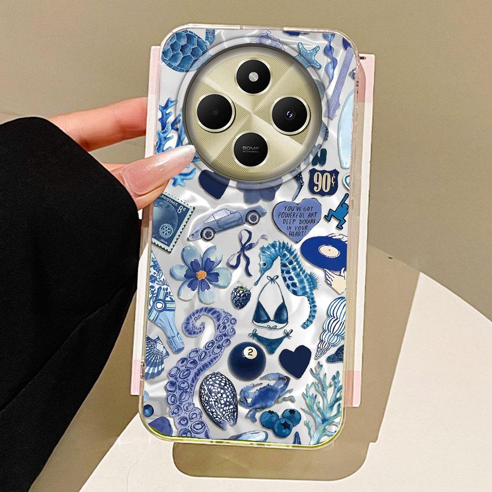 Fruit Sun Face Water Texture Phone Case for Xiaomi Redmi Note 14 13 12 11 11S 10 9 8 Pro 9C 13C 14C A5 A3 A4 A3X A1 A2 9A Cover