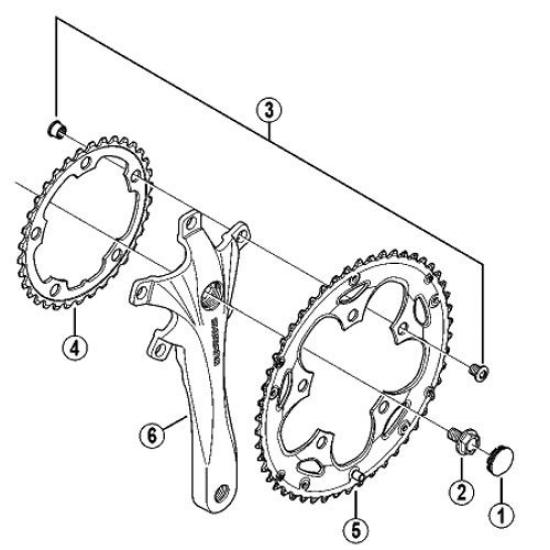 Shimano Repair Gear Fixing Bolt x Nut Y1LN98030 Parts (M8 8.5)  (5 each)