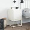 VidaXL Bedside Table White 36x39x60.5 Cm Steel, Cabinet, Side Cabinet, Phone Stand, Bedside Table, Furniture 846456