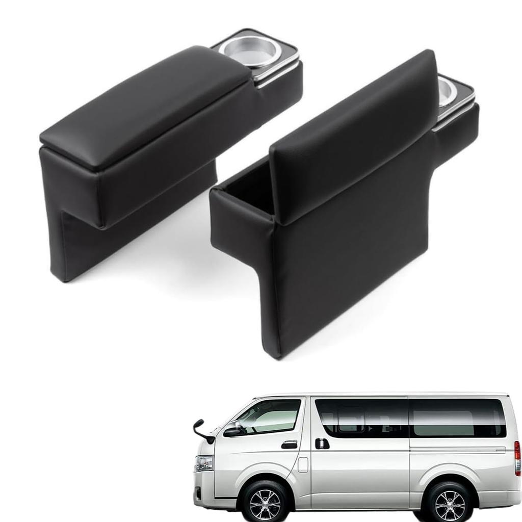 Nexxxly Armrests of for Toyota Ace Models and Left and Armrest Storage Accessory Interior Easy Includes Drink Holder (Set 2) Hiace/Regius (200 Series,
