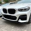 3Pcs Front Bumper Spoiler Lip For BMW X3 G01 X4 G02 M-Pack 2018 2019 2020 2025 Glossy Black Front Lower Splitter Blade