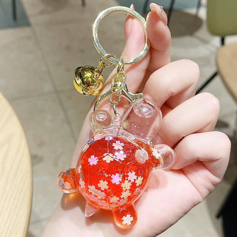 Vloeistofgevulde Glow-in-the-Dark Schildpad Sleutelhangers Tassen Hangers Blind Boxes Grijpautomaten Sleutelhangers Hangers En Kleine Cadeautjes