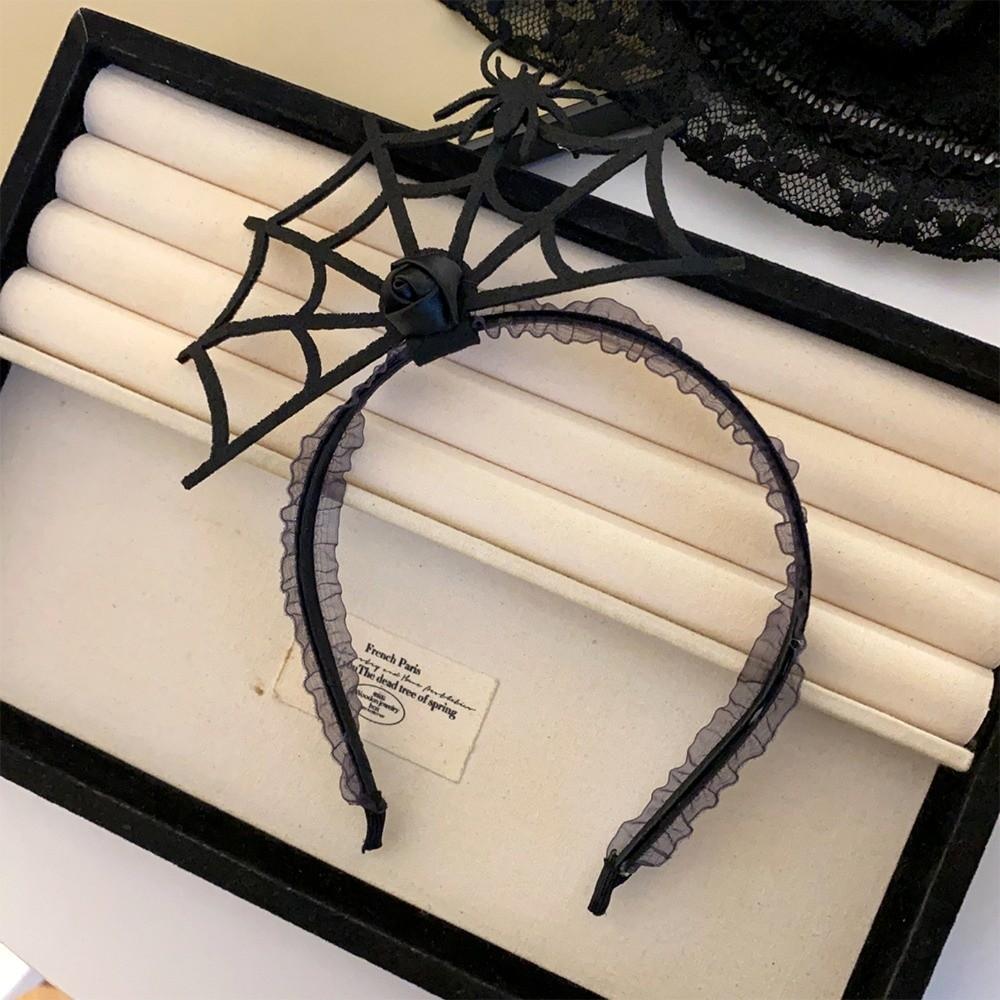 Non-slip Spider Web Headband Halloween Spider Hair Hoop Spider Hairband Female Use