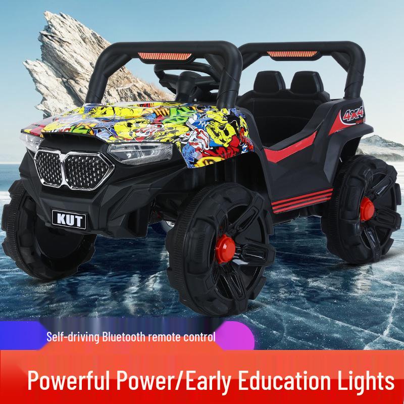 Kinder Elektro-Offroad-Auto mit Doppelantrieb - Fernbedienung, bietet Platz für zwei