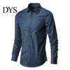 Autumn Shirt Men Long Sleeve Solid Color Button Single-breasted Cardigan Dress-up Casual Lapel Spring for Daily Wear