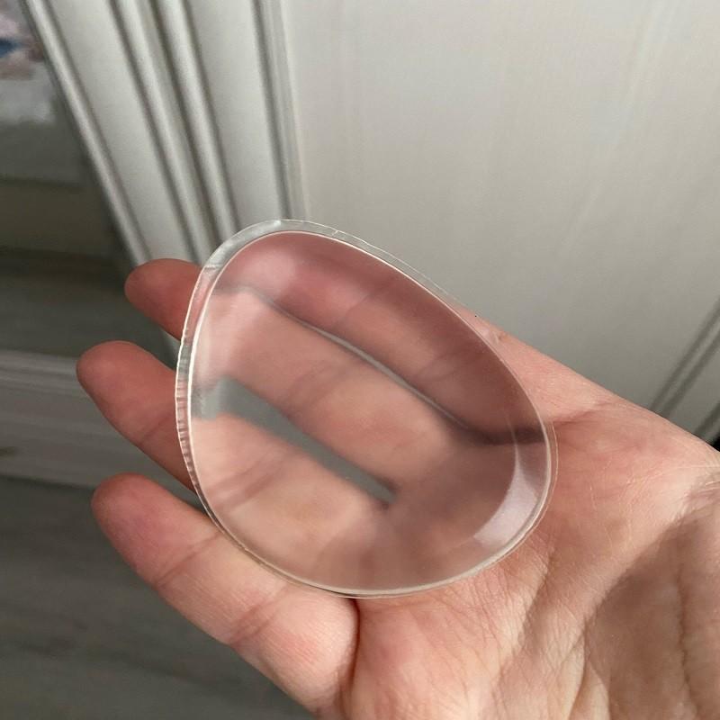 Transparent Silicone Leaf Shaped Makeup Puff Dry Wet Dual-use 6.3*4cm