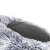 FEANDREA Dog Bed, Donut Cat Bed, Fluffy Calming Pet Bed with Removable, Washable Cover, Soft Long Plush, 70 cm, Grey