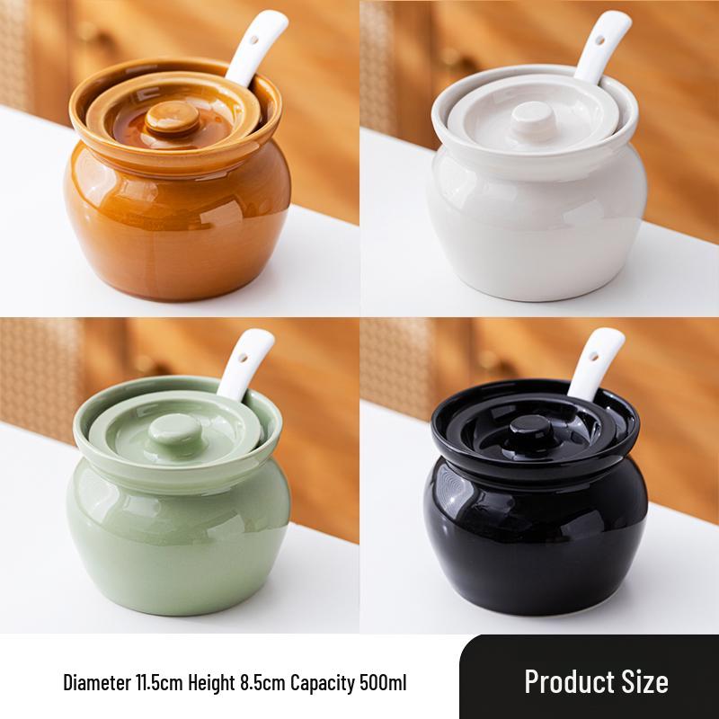 Ceramic Double Boiler Stew and Egg Custard Pot with Lid