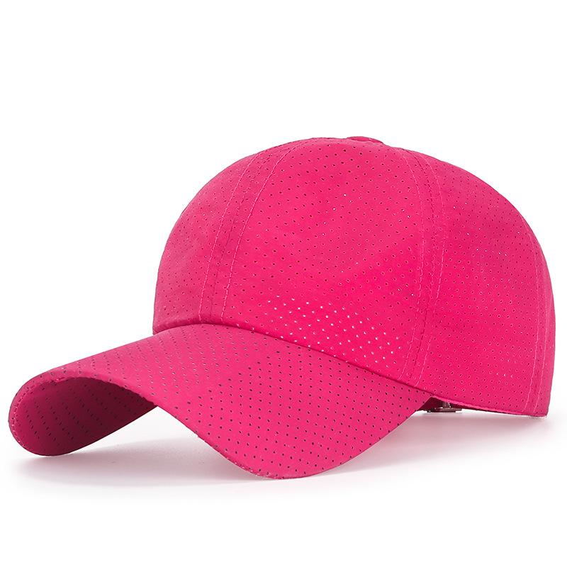 Wholesale Men Women Summer Baseball Cap Quick Drying Hats Unisex Breathable Sport Pure Color Snapback Hat Bone Baseball Hat