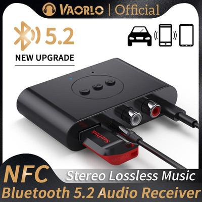 Bluetooth 5.2 Audio Receiver NFC U Disk RCA 3,5 mm AUX USB Stereo Music Wireless Adapter mit Mikrofon für Car Kit Lautsprecherverstärker
