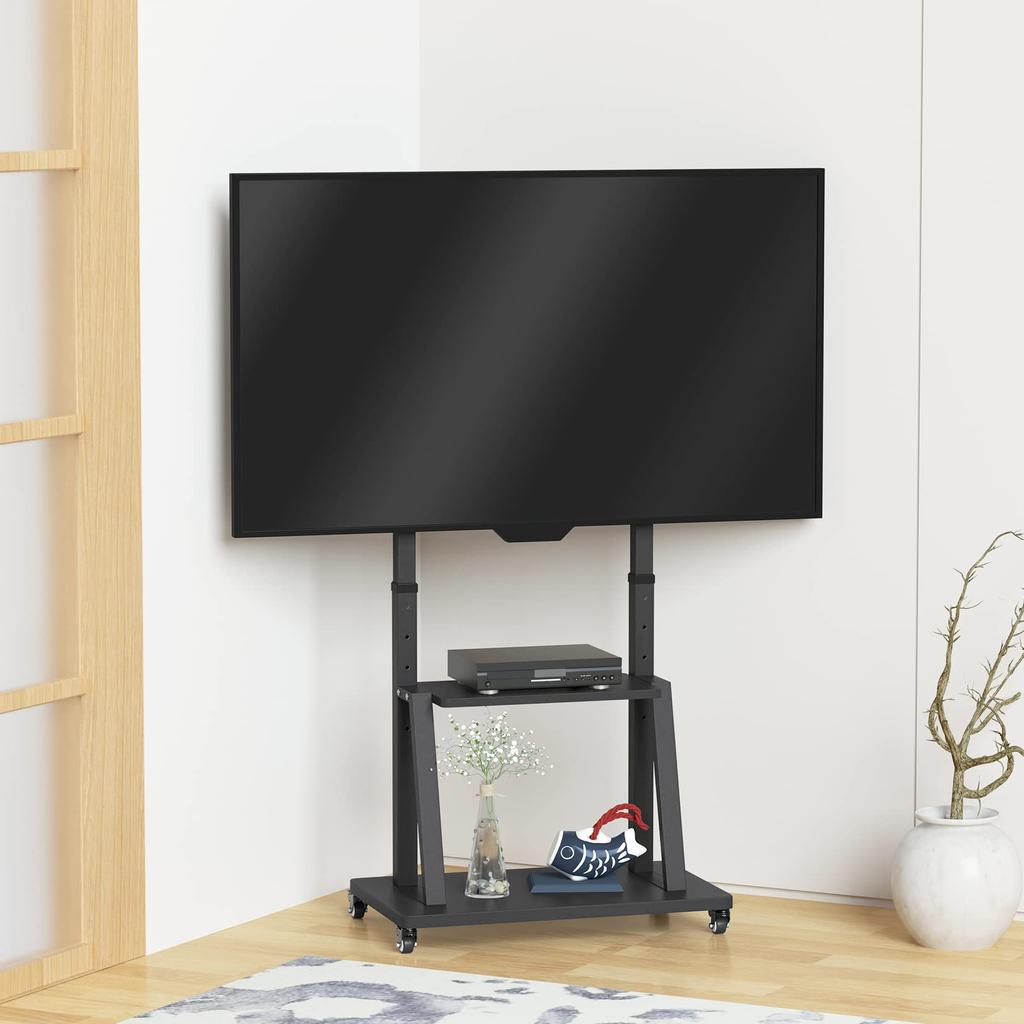 UNHO TV Stand with TV Large Wall High Load Capacity 80 Height Monitor Display TV TV for Commercial Use and Home Casters, 32-100 Inches, Stand, TV,