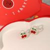Sweet Lovely Pearl Cherry Stud Earrings For Women Girls Korean Style Jewelry Earrings Gifts