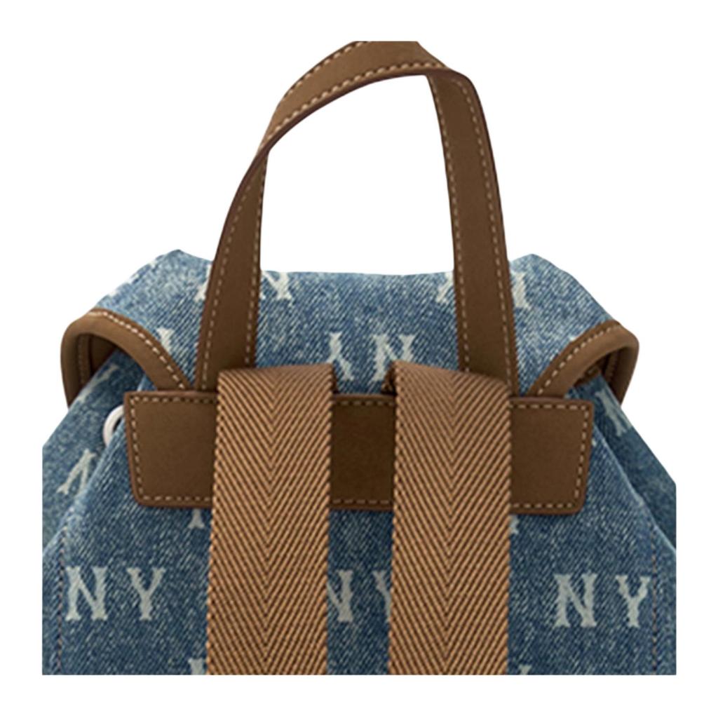 New MLB Cotton Backpack Unisex Light Blue/Charcoal Black 3ABKM065N