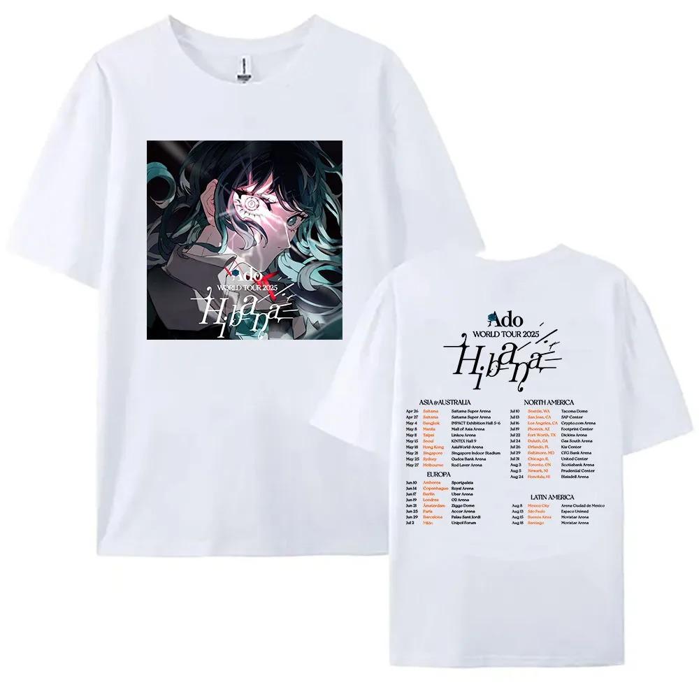 Hot Sale Ado WORLD TOUR Hibana Tshirt Cotton Short Sleeve T-shirt Japan Style Fashion Print Clothing Women Men Summer Tee