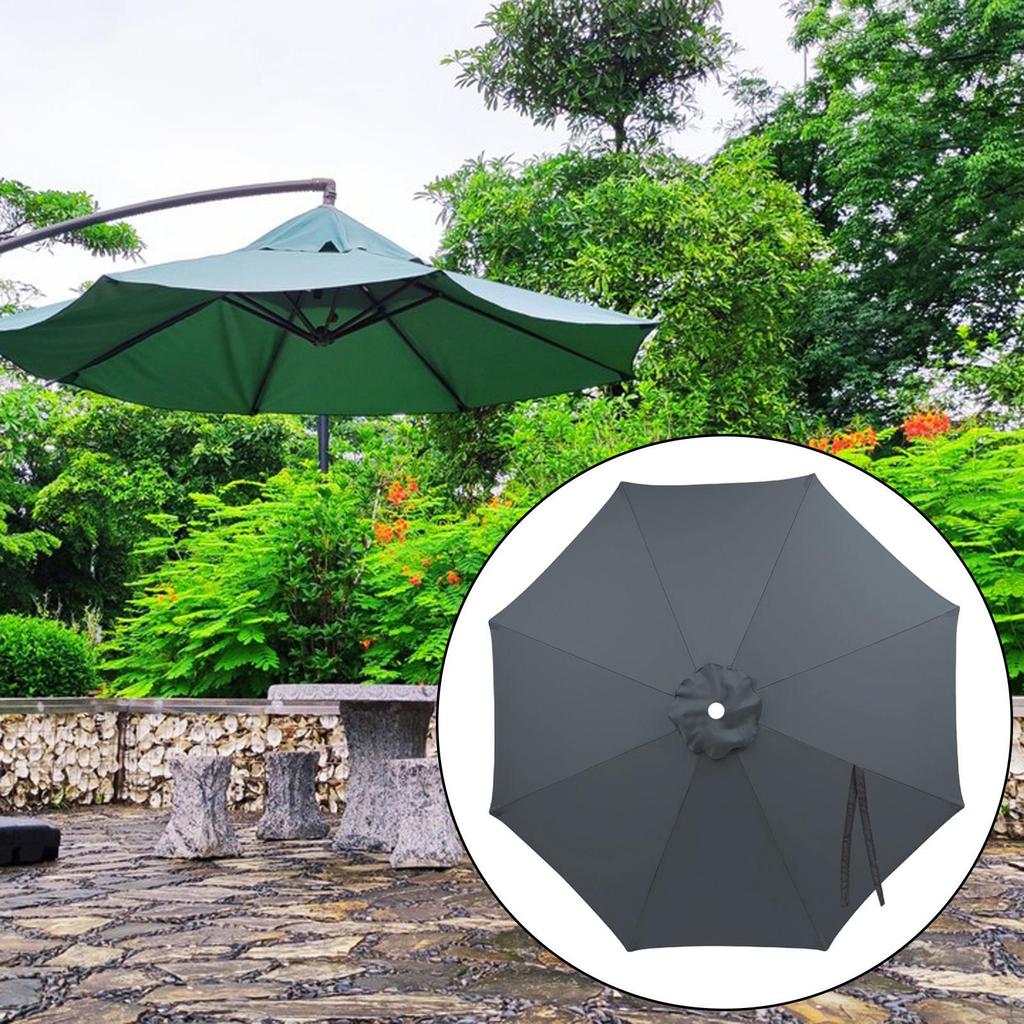 Outdoor Umbrella Table 6 Ribs Windproof Water Resistance Cover Replaces for Pool Yard