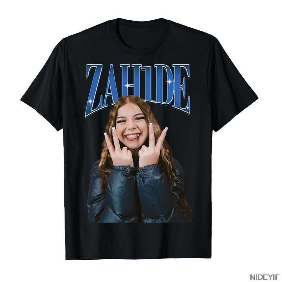 Zahide Merch T Shirt for Unisex Women Hiphop Streetwear Oversized Zah1de 100 Cotton TShirt ZH10