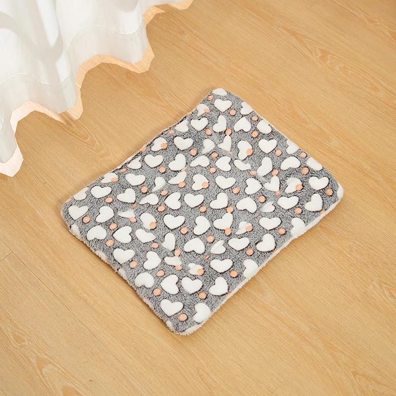 40X50cm Winter Warm Dog Bed Soft Fleece Pet Blanket Pets Cat Litter Puppy Sleep Mat Lovely Mattress Cushion for Small Large Dogs