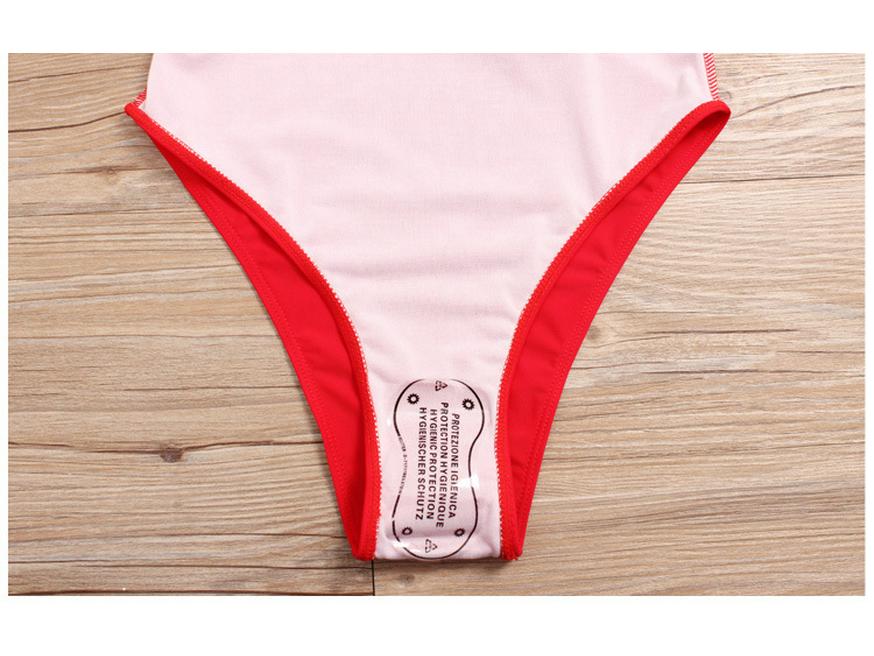 Women's 2020 Sexy One-Piece Swimsuit with Chest Pads, Solid Color, Sleeveless Triangle Beachwear
