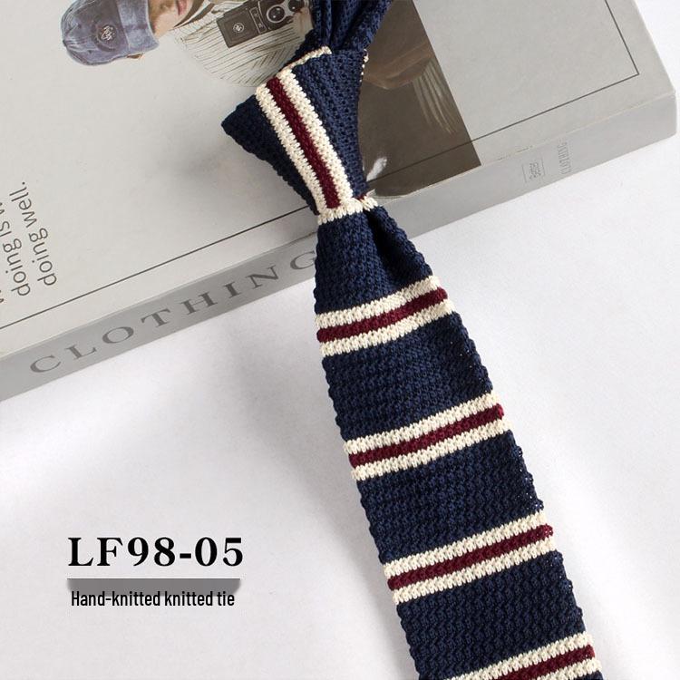 Stylish British Casual Slim Fit Knit Wool Tie, Unisex, 6cm Width.