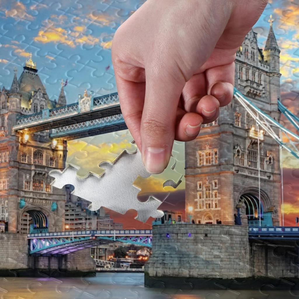 1000 sztuk puzzli London Bridge, dorośli nastolatki dzieci zabawki prezent edukacyjny intelektualny dekompresja zabawna gra rodzinna