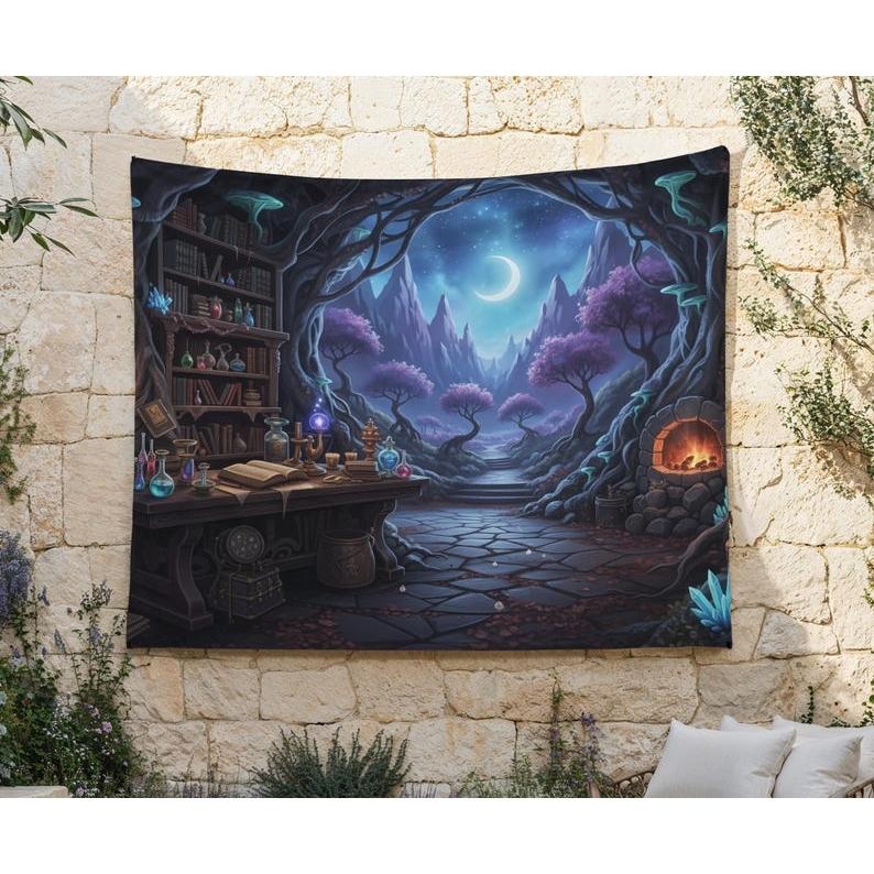 Wizard s Lair tapestry 75x100