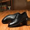 High Quality Men Casual Genuine Leather Shoes Brand Comfort Formal Business Loafers Men Crocodile Pattern Black Men Driving Shoe