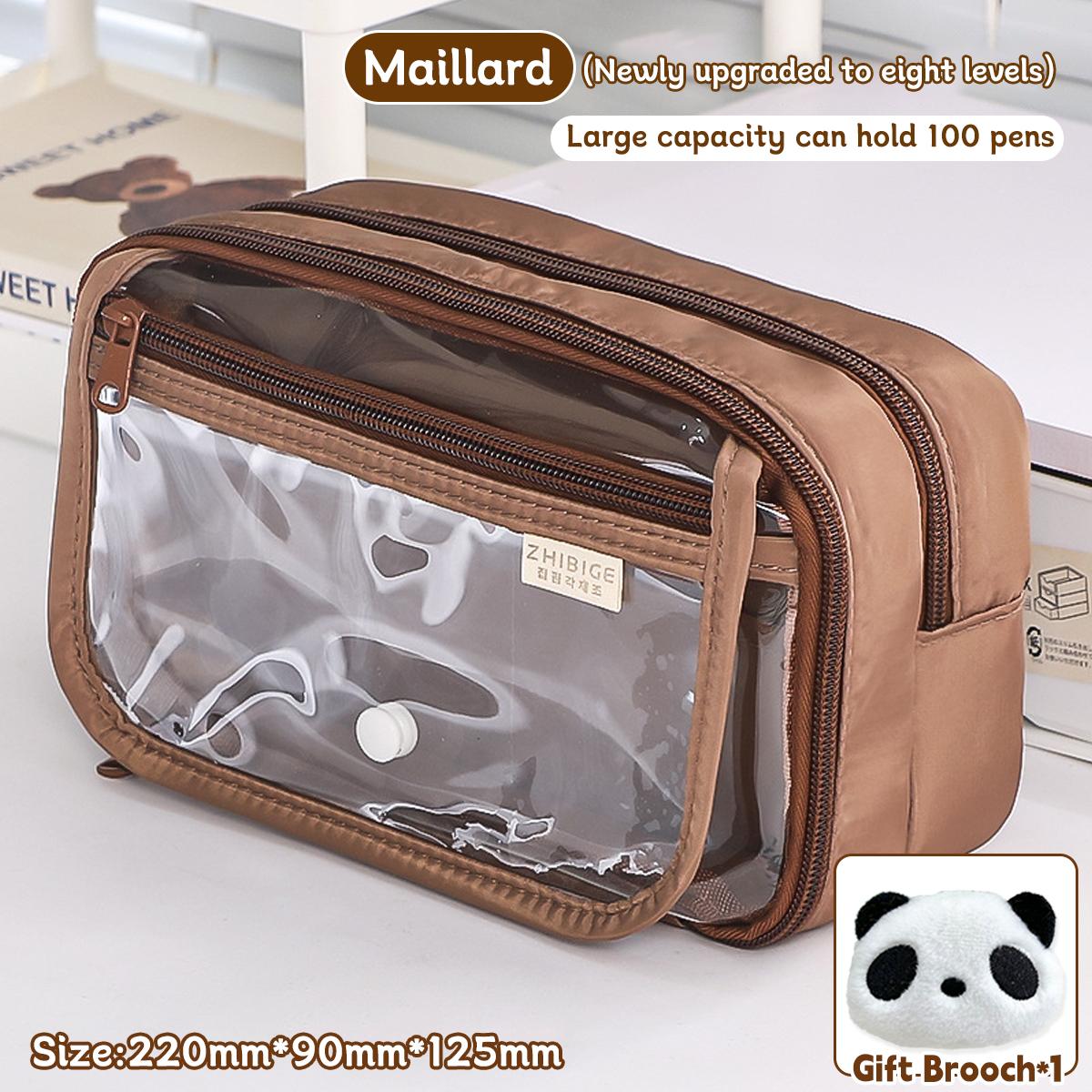 

Pencil Bag Kawaii Student Translucent Stationery Box Diy Large Capacity Stationery Storage Bag School Stationery Supplies