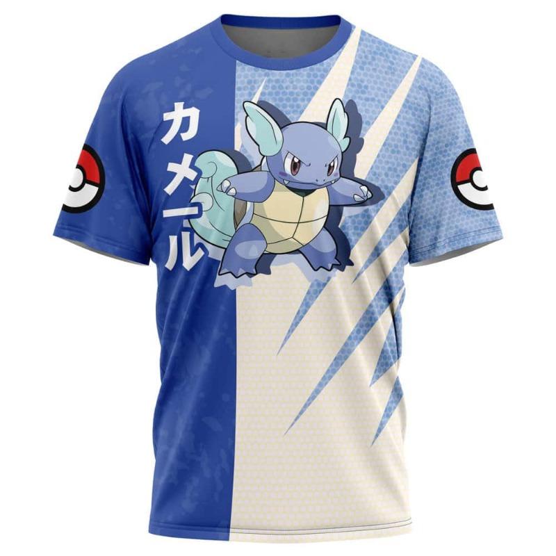 Pok É Mon Multi Character Printed Pattern Adult and Children's Casual Large Loose Breathable Sports Short Sleeve T-shirt Kids