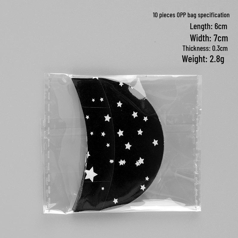 Black Printed Eyelash Extension & Eyeshadow Isolation Stickers - Non-woven, Disposable Removal Tools