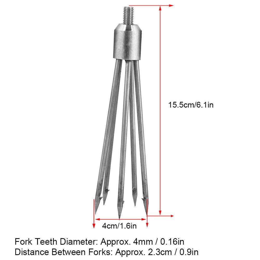 Accessory Harpoon Barbs Fishing Spear Stainless Steel 5 Prong Spearhead