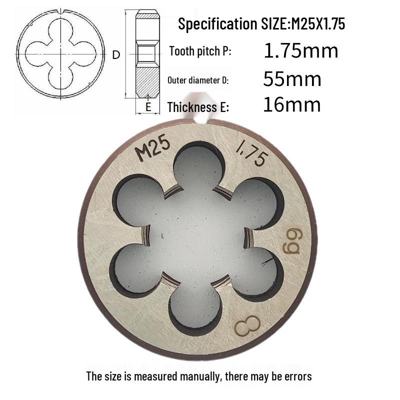 Kulatá vratidlo M24-M26 x 0,5-3 mm, Chod vpřed/vzad, Pravý/Levý závit