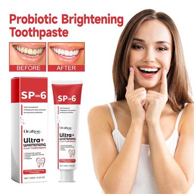 120g Sp 6 Ultra Whitening Zähne Zahnpasta Probiotisch Frischer Atem Aufhellend Fleckenentfernung Zahnärztliche Reinigungspflege Zahnpasta Förderung der Mundgesundheit
