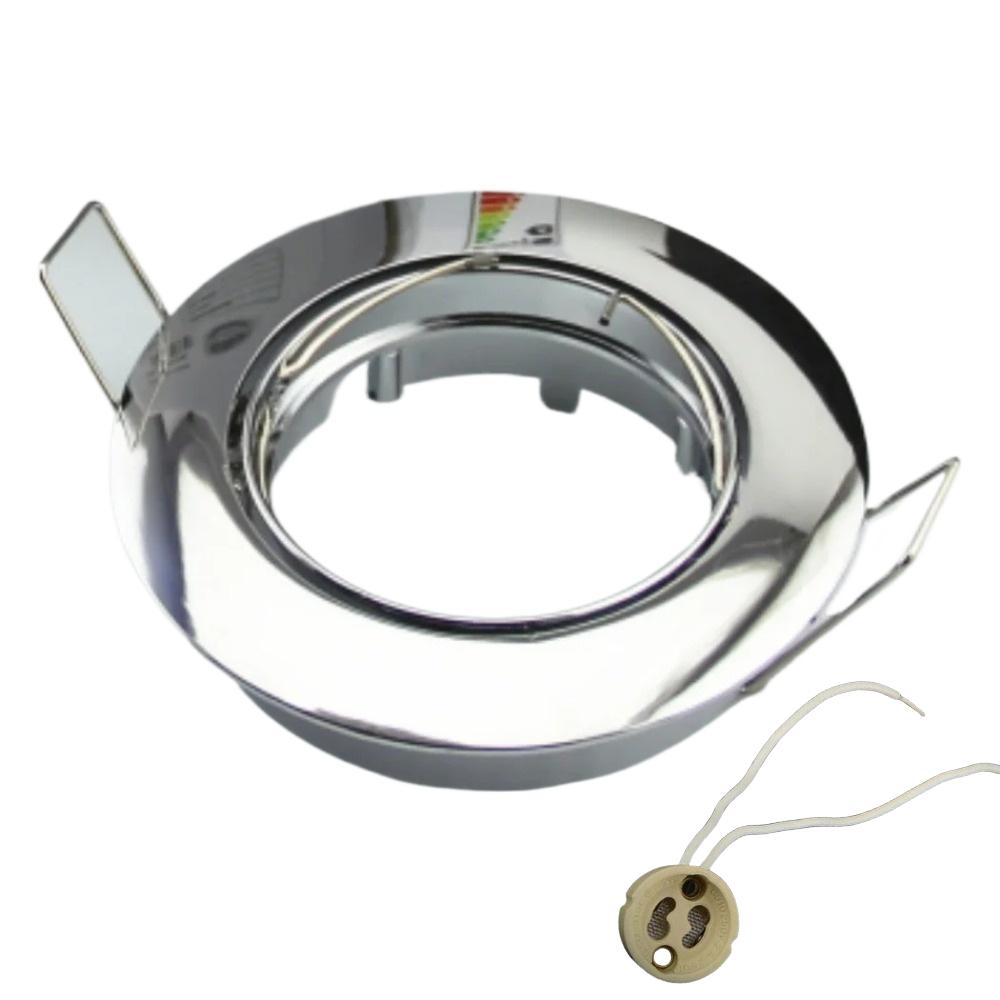 GU10 Lamp Base Ceramic Light Holder Surface Downlight Frame Ceiling Light Fitting Spotlight Frame Housing Downlight  Zinc Alloy