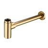Luxus Flaschensiphon Messing Rund Siphon Silber Gebürstete Bronze Schwarz P-Siphon Badezimmer Waschtisch Rohr Abfluss Mit Pop-Up Ablauf 6920
