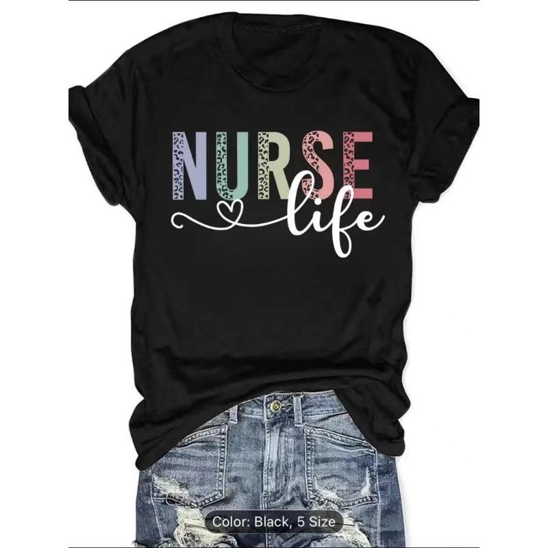 

Летний топ с круглым вырезом и принтом, модные повседневные милые женские футболки из чистого хлопка с короткими рукавами S